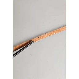 White Leather Skinny Gold Metal Buckle Belt