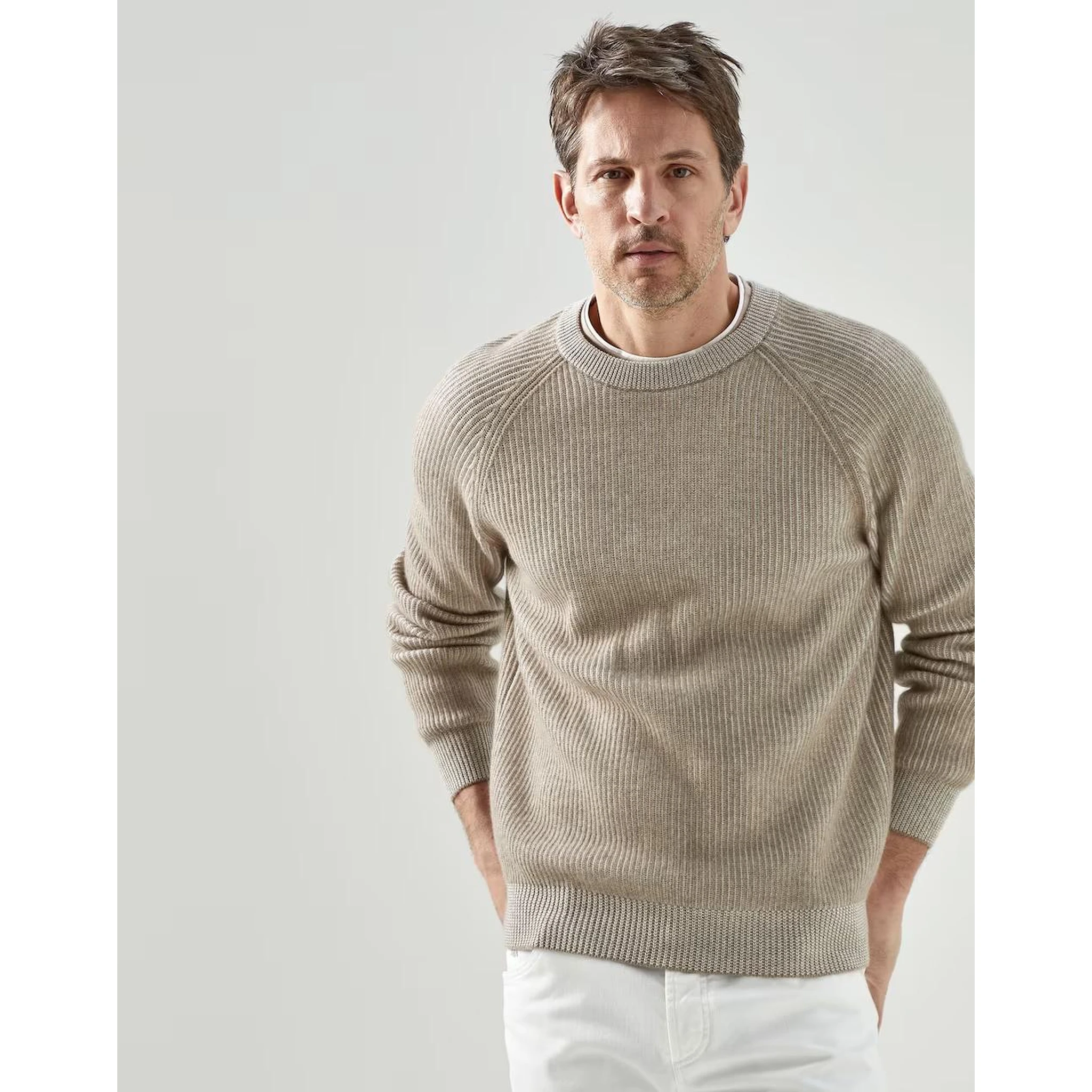 Bicolor Cashmere Sweater