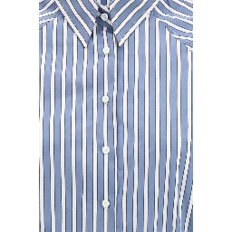 Blue Cotton Pattern Shirt
