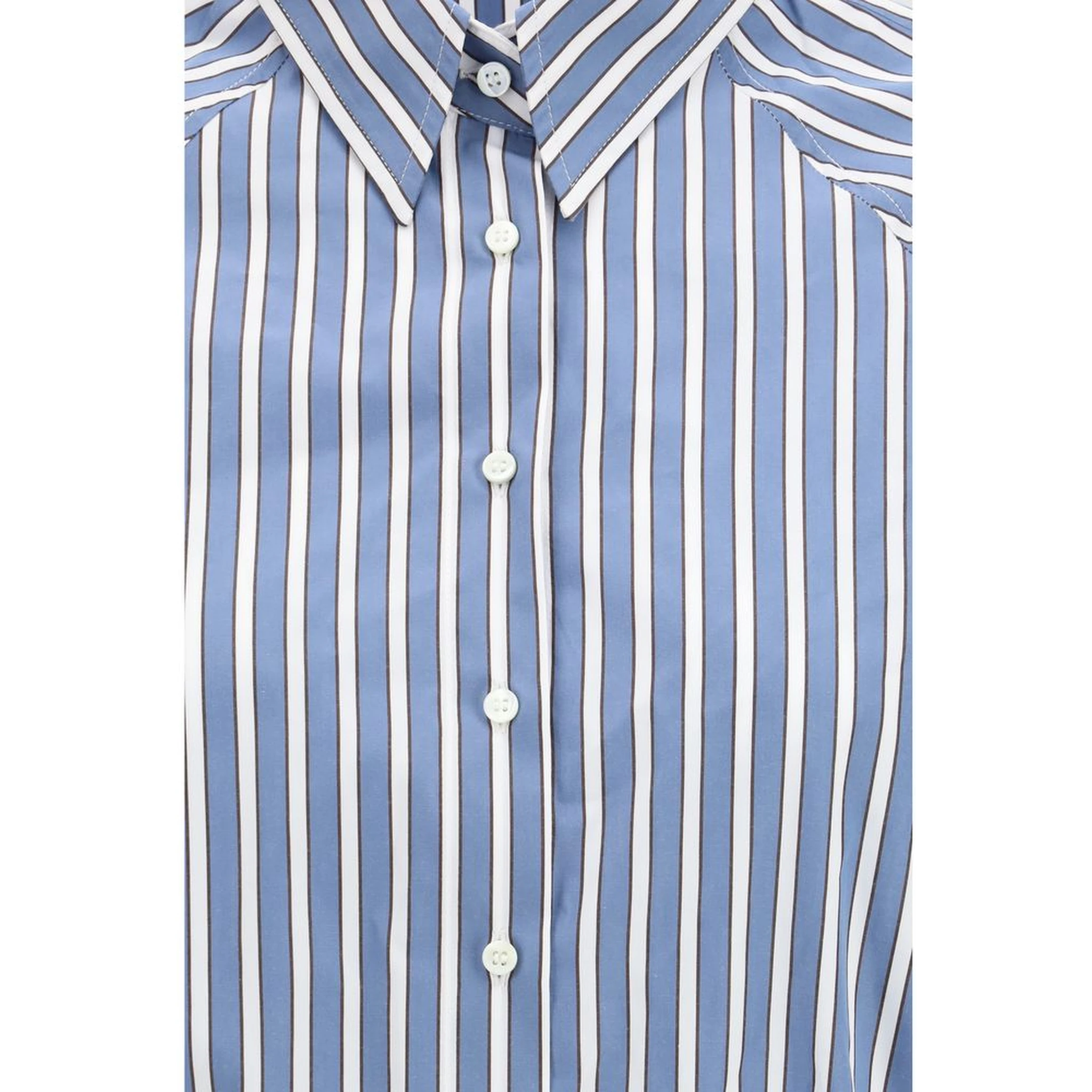 Blue Cotton Pattern Shirt