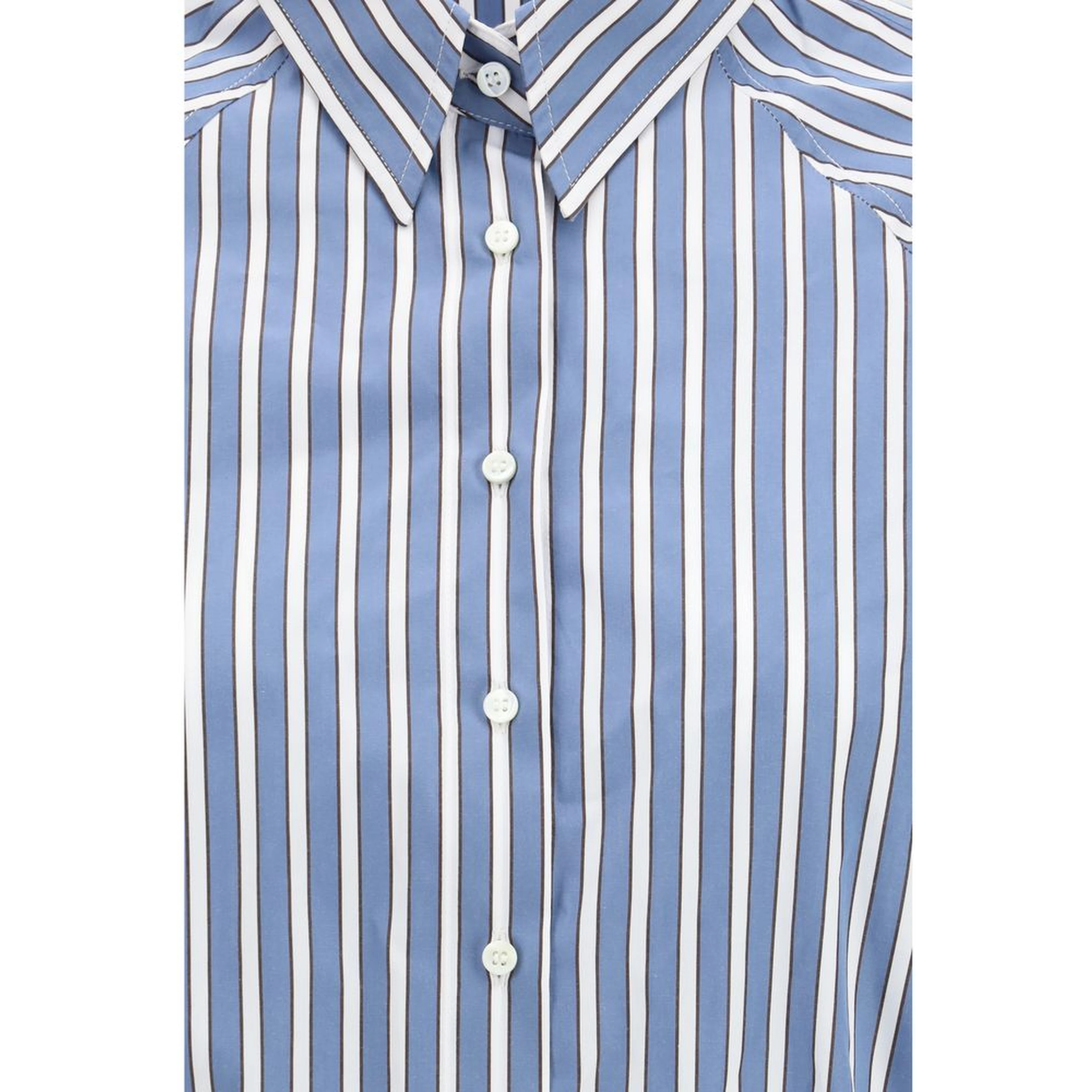 Blue Cotton Pattern Shirt
