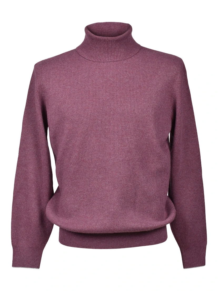 Purple Cashmere Turtleneck