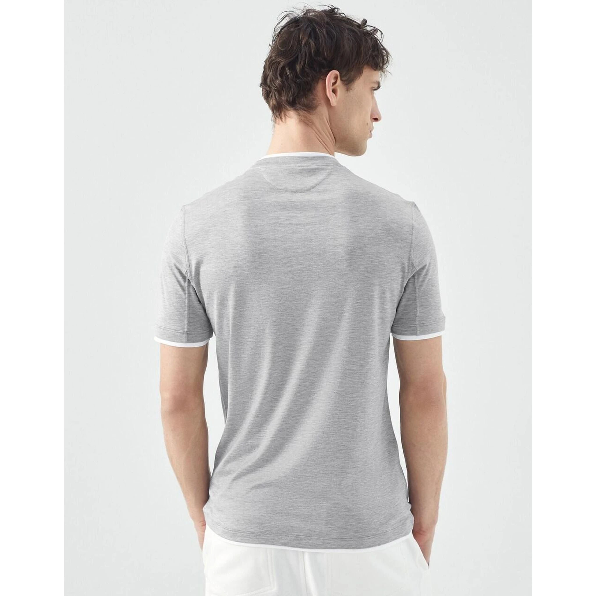 Gray Silk T-Shirt