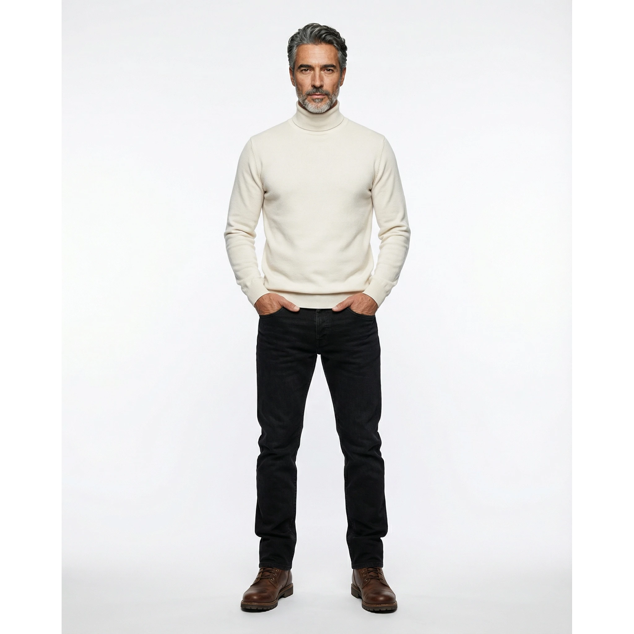 White Cashmere Turtleneck