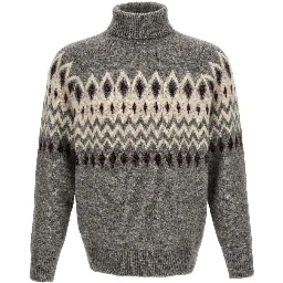 Gray Leather Sweatshirt