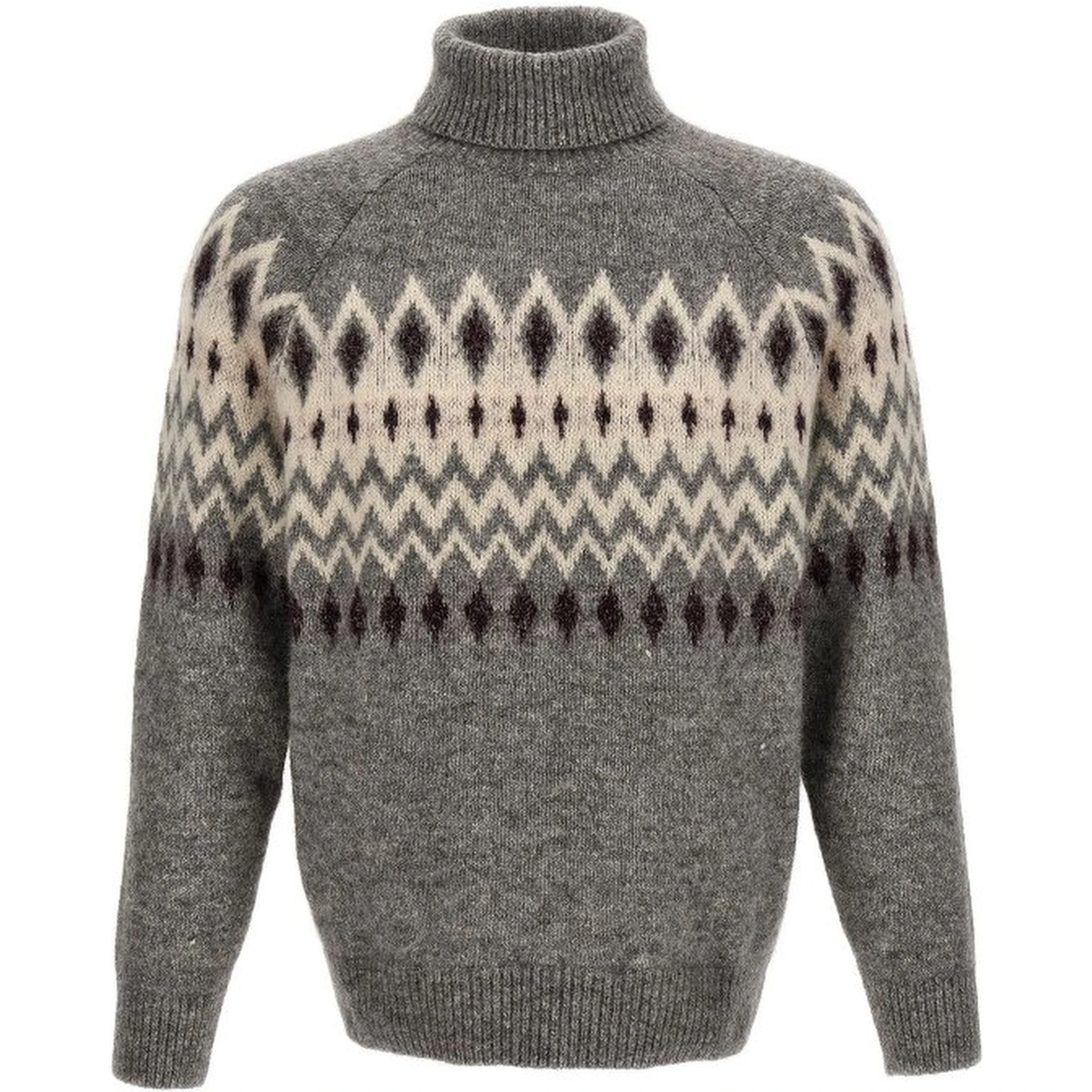 Gray Leather Sweatshirt