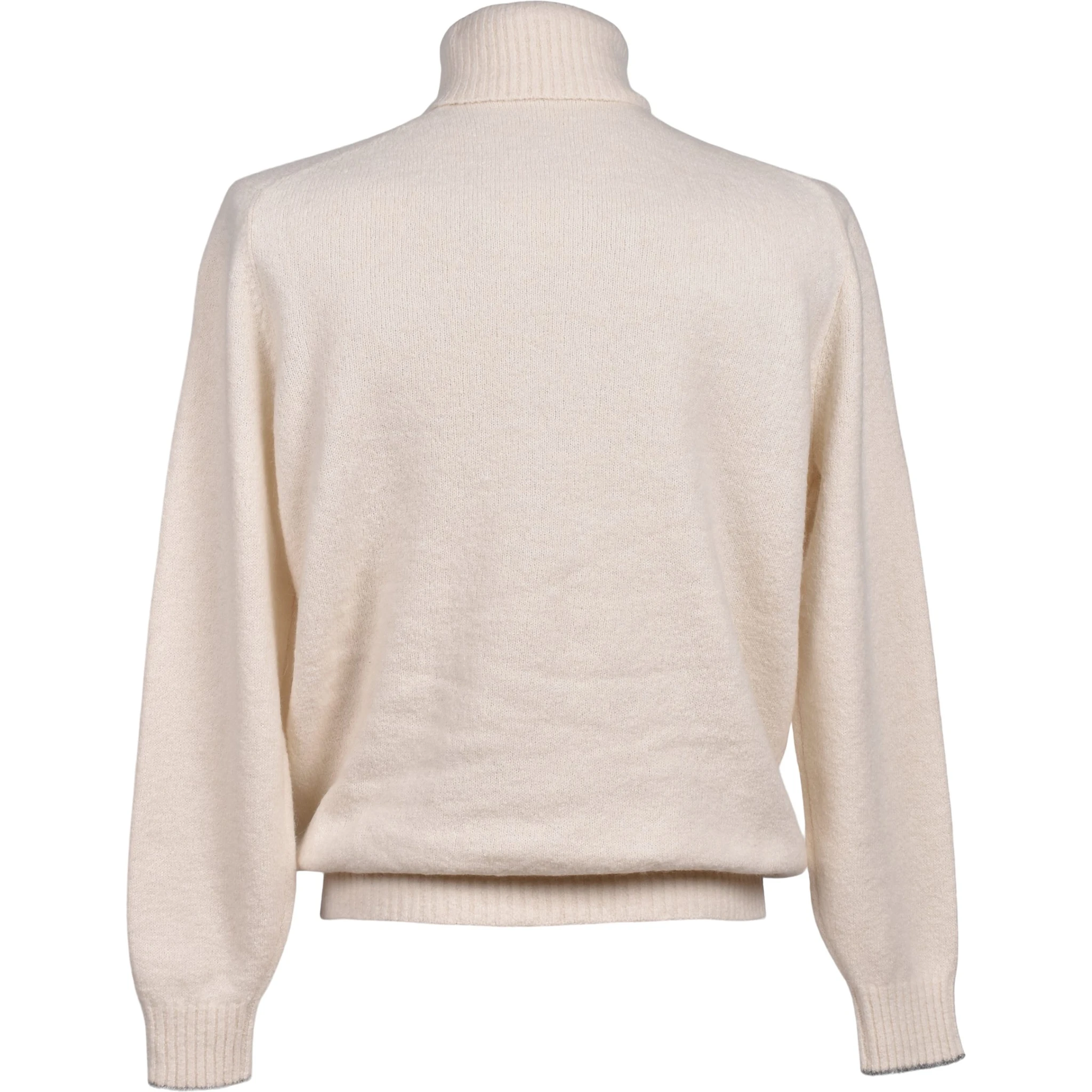 White Leather Turtleneck