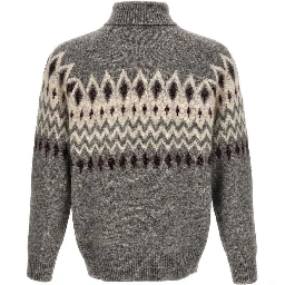 Gray Leather Sweatshirt