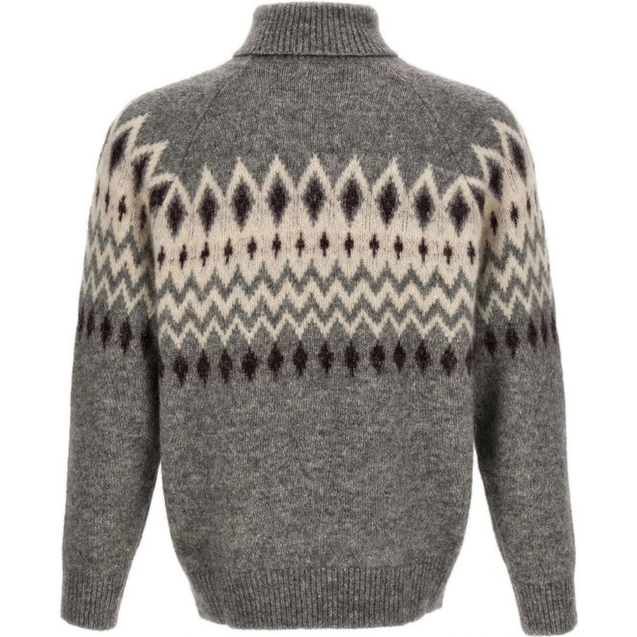 Gray Leather Sweatshirt