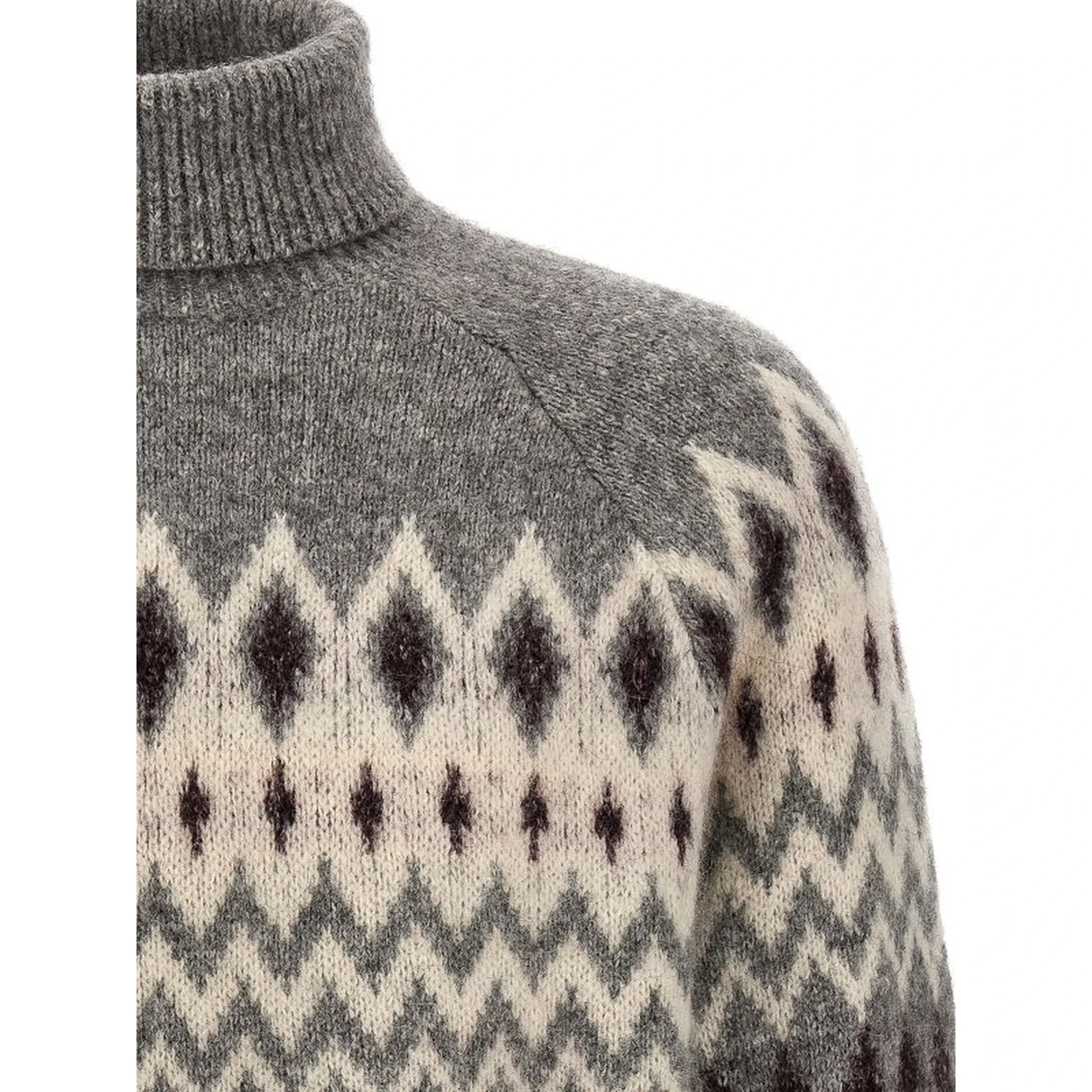 Gray Leather Sweatshirt