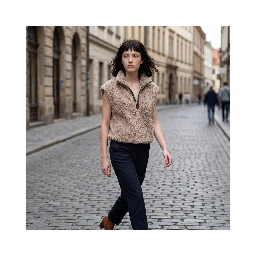 Brown Cashmere Sleeveles Sweater