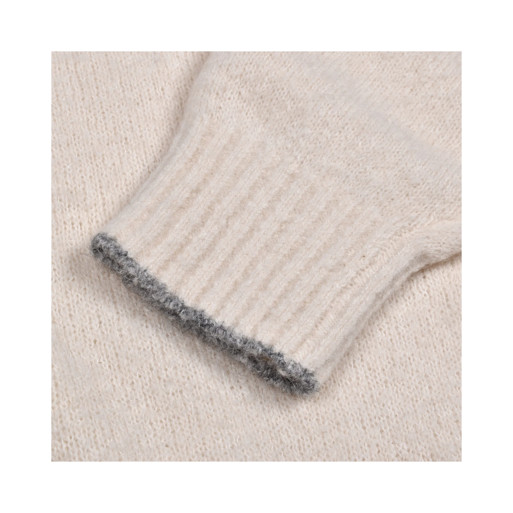 White Leather Turtleneck