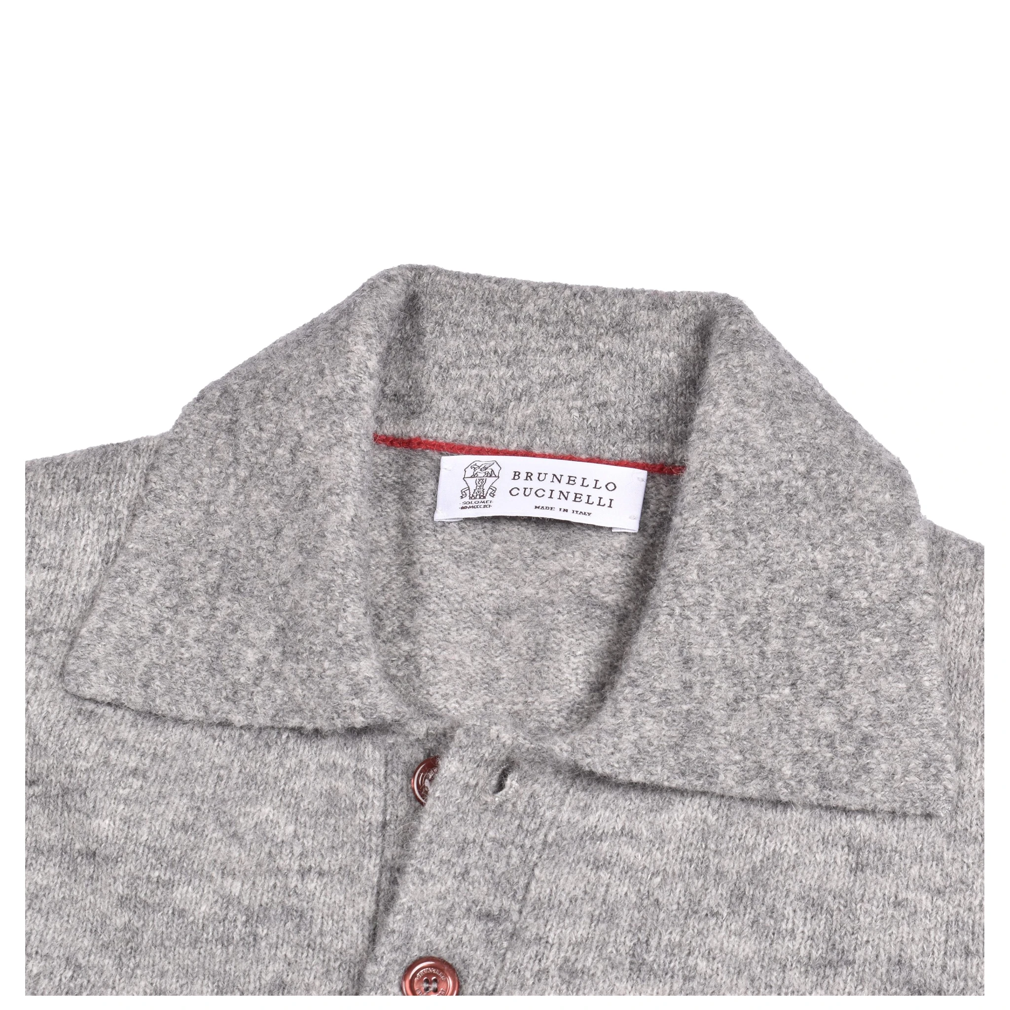 Gray Leather Sweatshirt