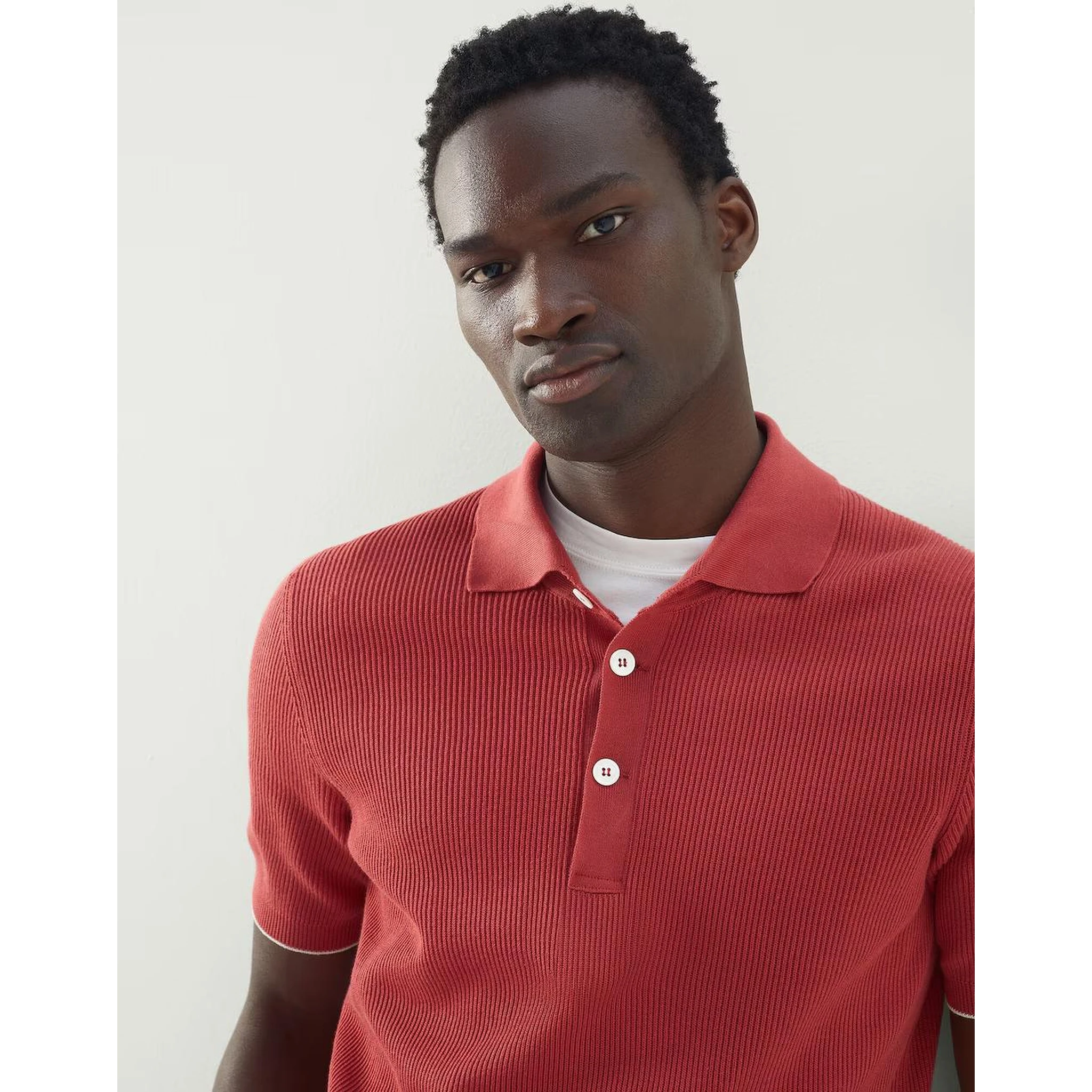 Beige Cotton Polo Shirt