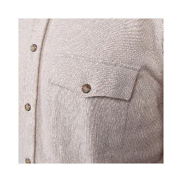 Beige Wool Dress Shirt