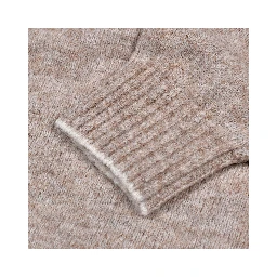 Beige Leather Cardigan