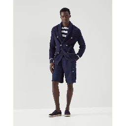 Navy Blue Cotton Cardigan