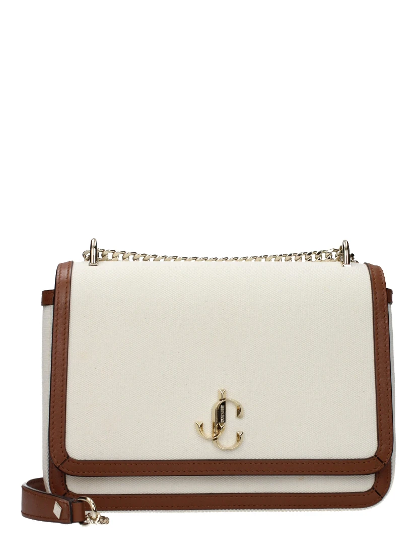 حقيبة كروسبودي من القماش البيج