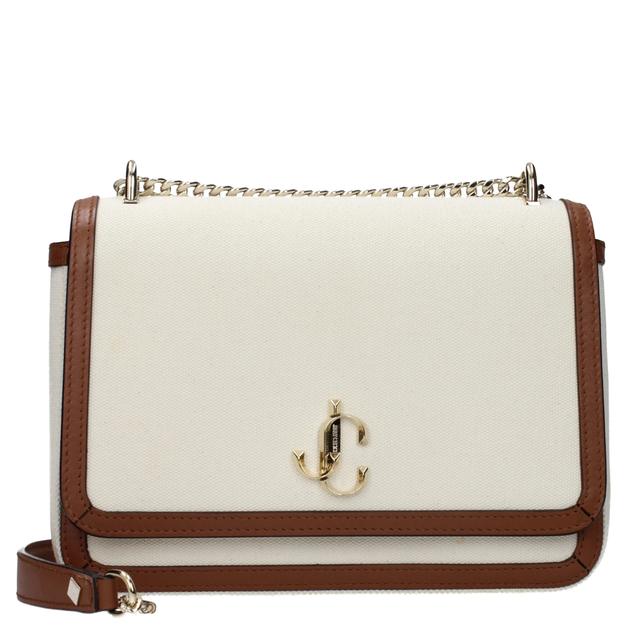 حقيبة كروسبودي من القماش البيج