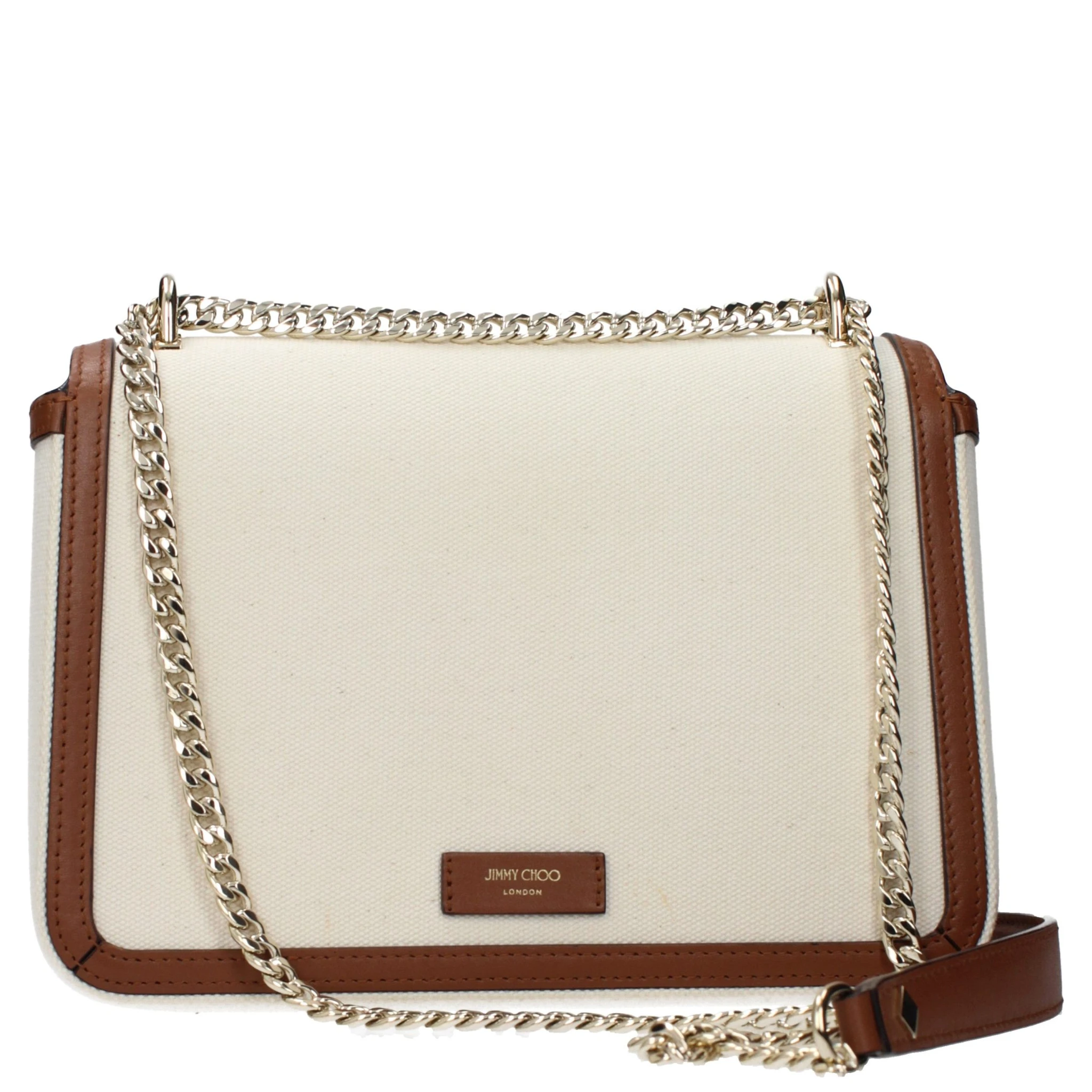 حقيبة كروسبودي من القماش البيج