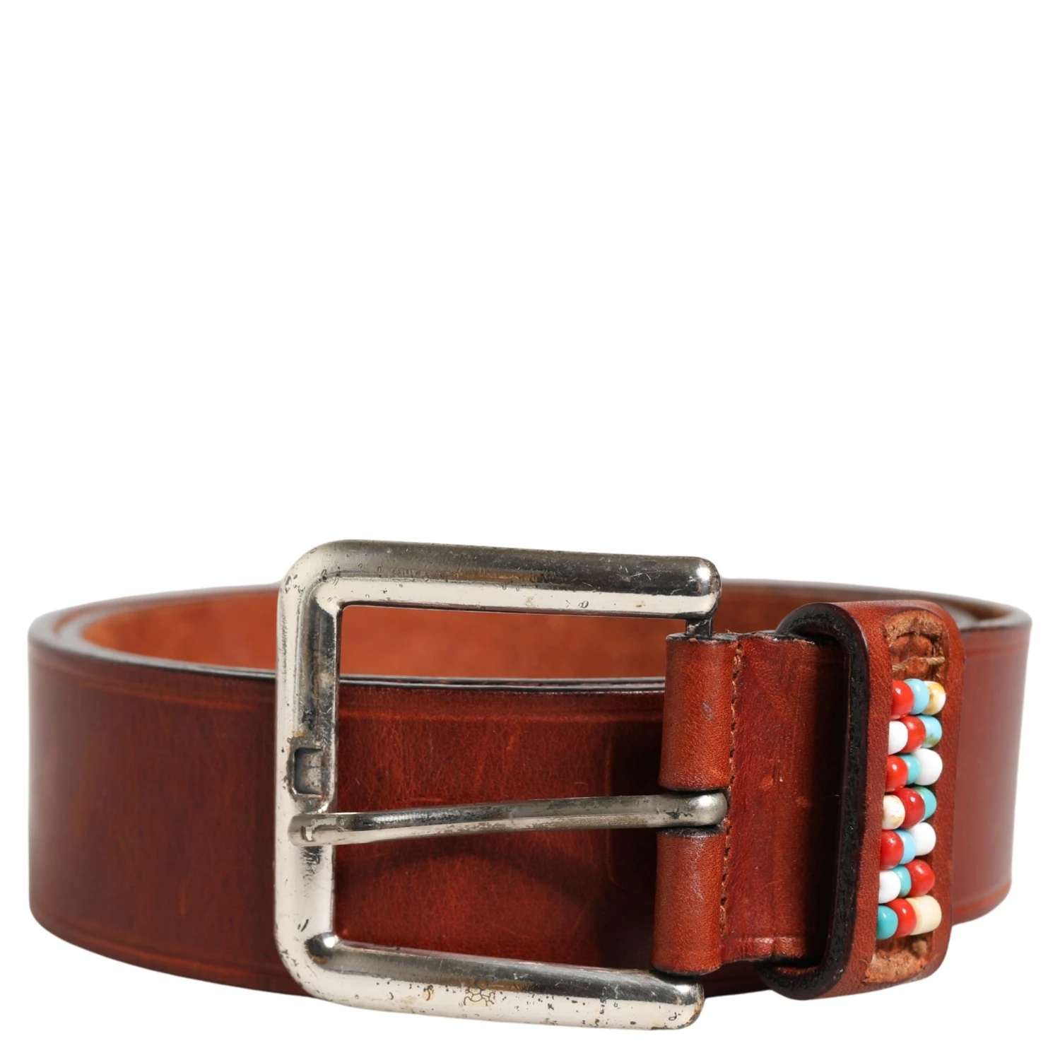 Bordeaux Wide Leather Waist Gold Silver Buckle Belt