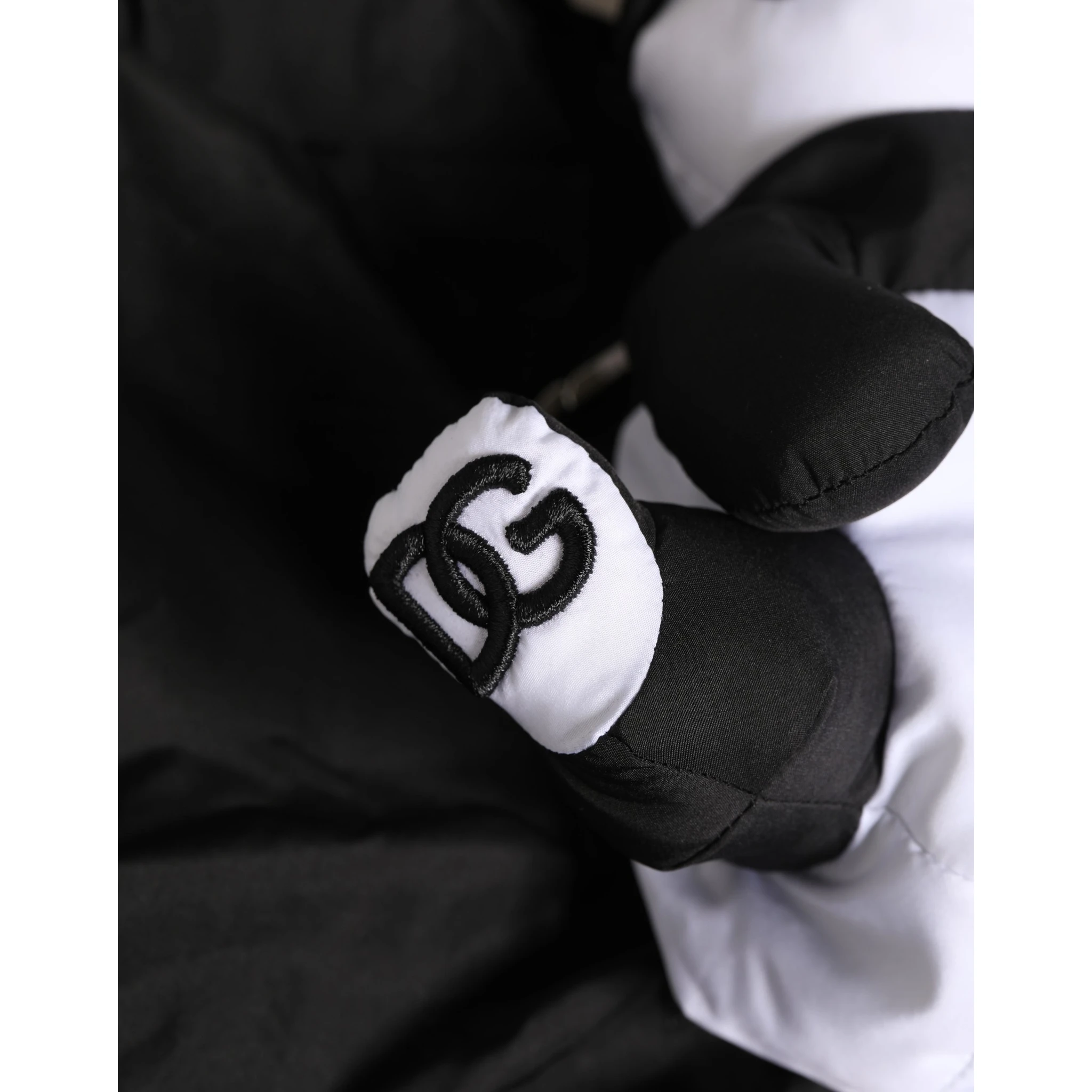 Men Black Polyester Panda Stuffed Ecobag Bag