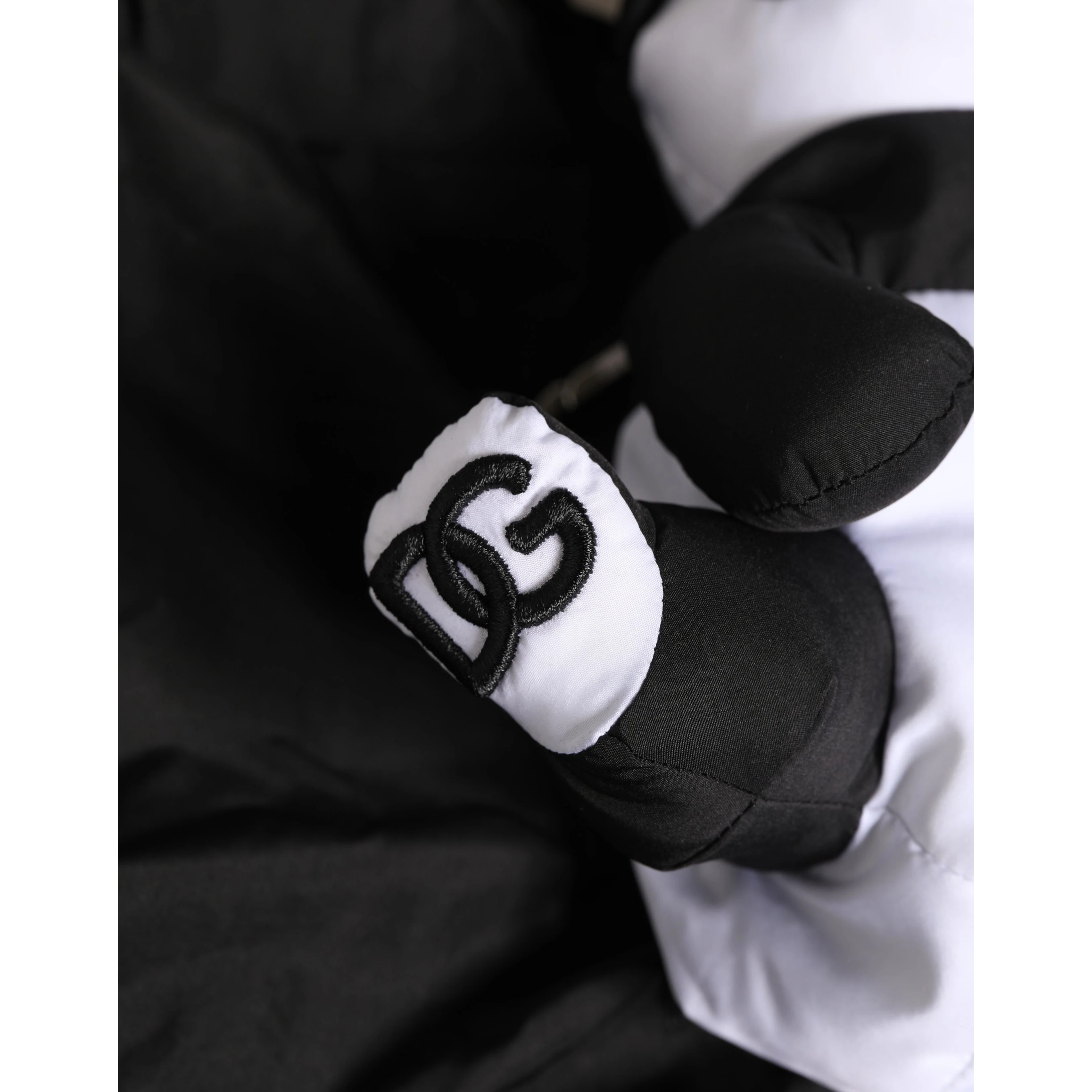 Men Black Polyester Panda Stuffed Ecobag Bag