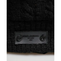 Black Tricot Wool Blend Duffel Backpack Travel Borse Bag