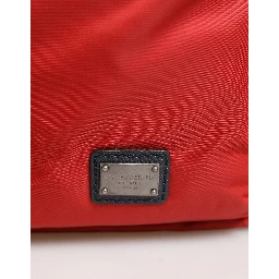 Red Nylon Multiple Compartments Tote Shoulder Borse Bag