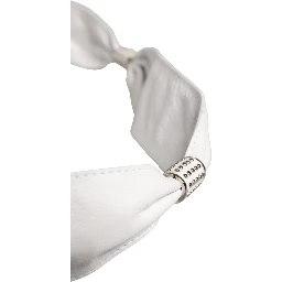 Women White Leather Embellished Wide Waist Cintura Belt