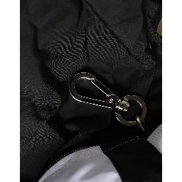 Men Black Polyester Panda Stuffed Ecobag Bag