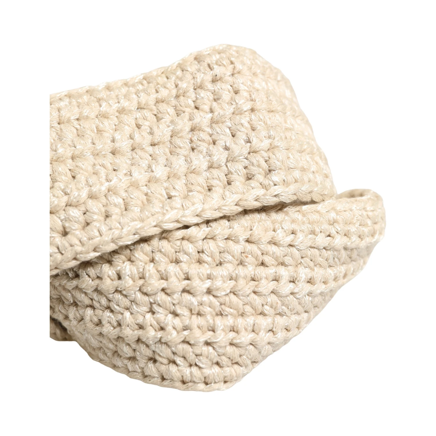 Beige Woven Vintage Metal Buckle Waist Belt