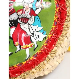 Multicolor Woven Straw Basket Embellished Sicily Bag