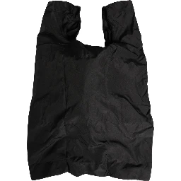 Men Black Polyester Panda Stuffed Ecobag Bag