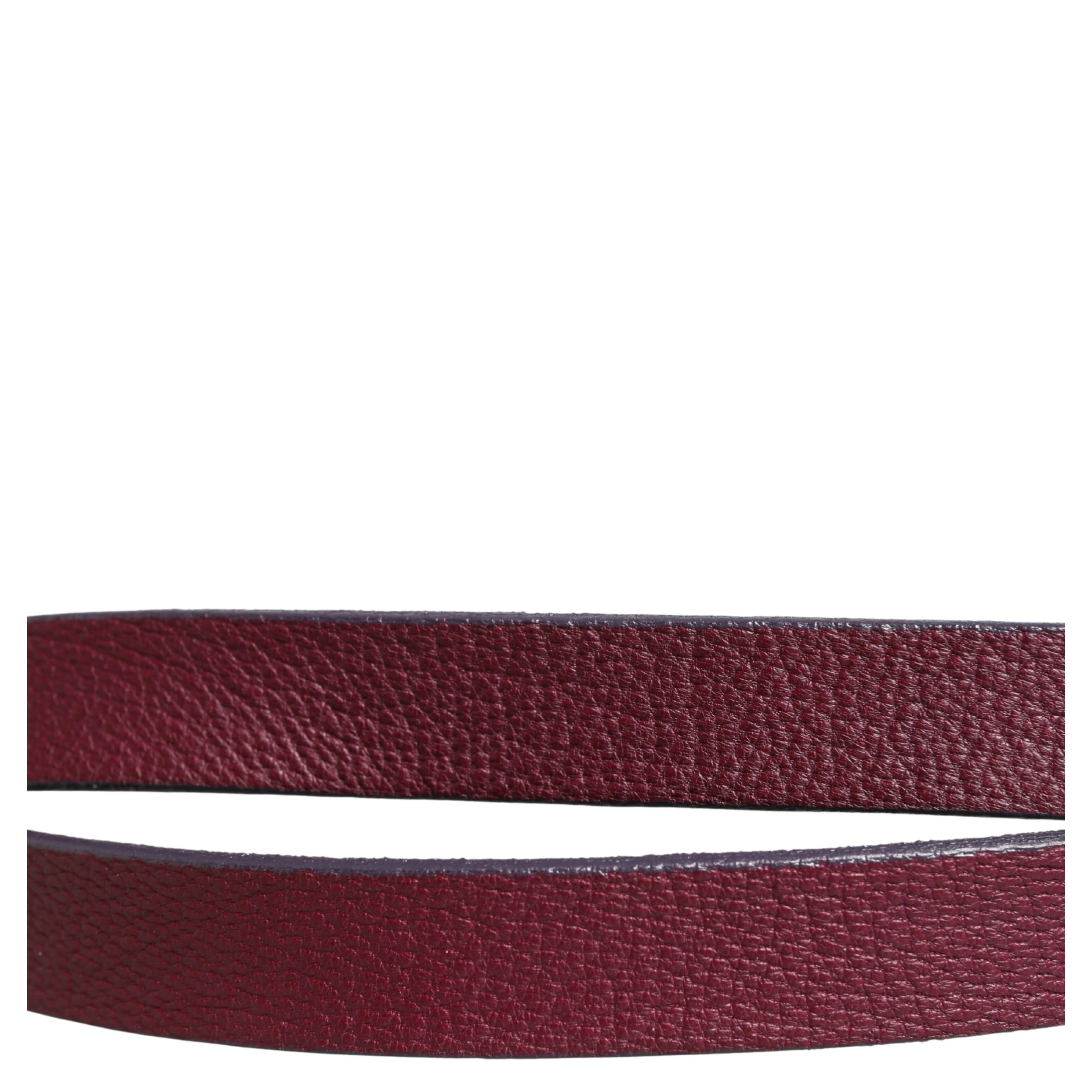 Maroon Leather Silver Metal Buckle Waist Women Belt