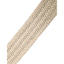 Beige Woven Vintage Metal Buckle Waist Belt