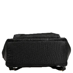 VULCANO Black Nylon #DGFAMILY Embellished Backpack Bag