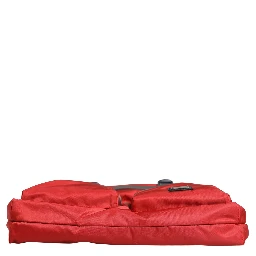 Red Nylon Multiple Compartments Tote Shoulder Borse Bag