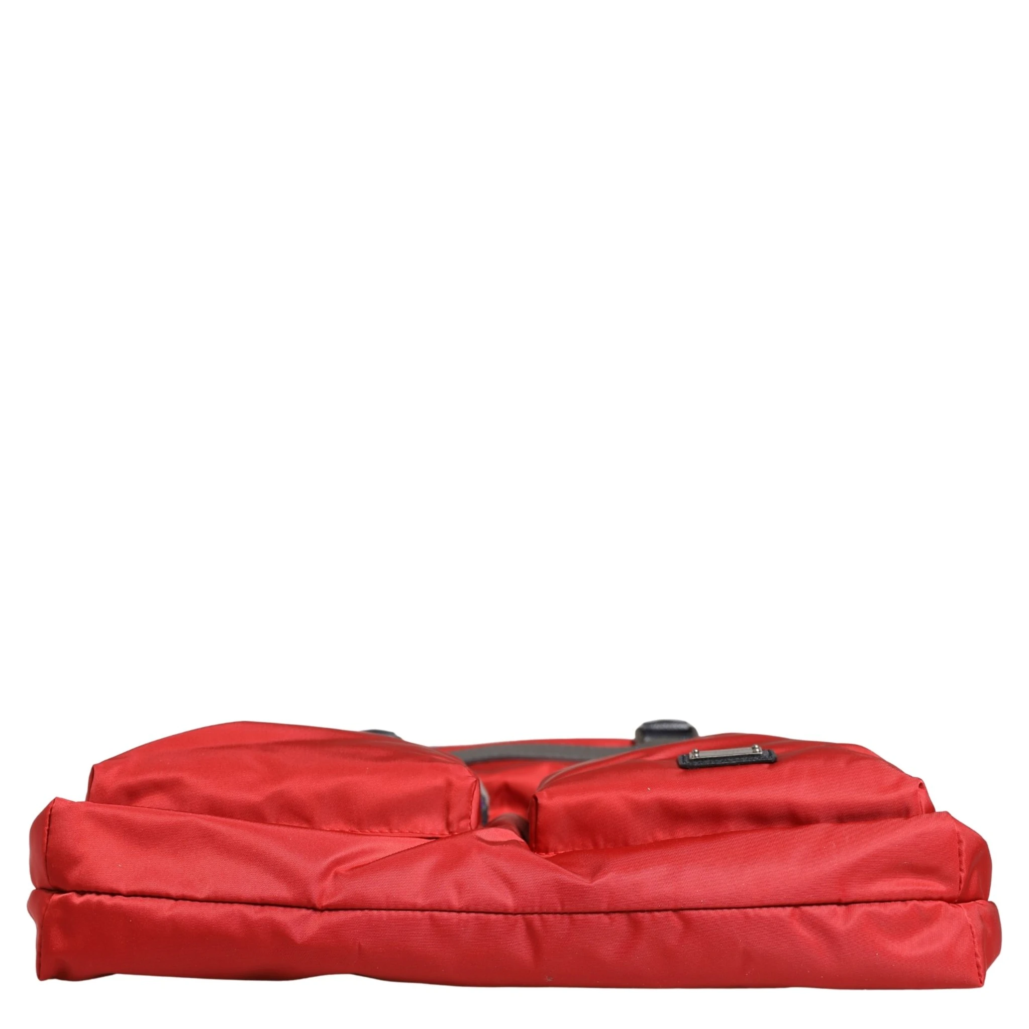 Red Nylon Multiple Compartments Tote Shoulder Borse Bag