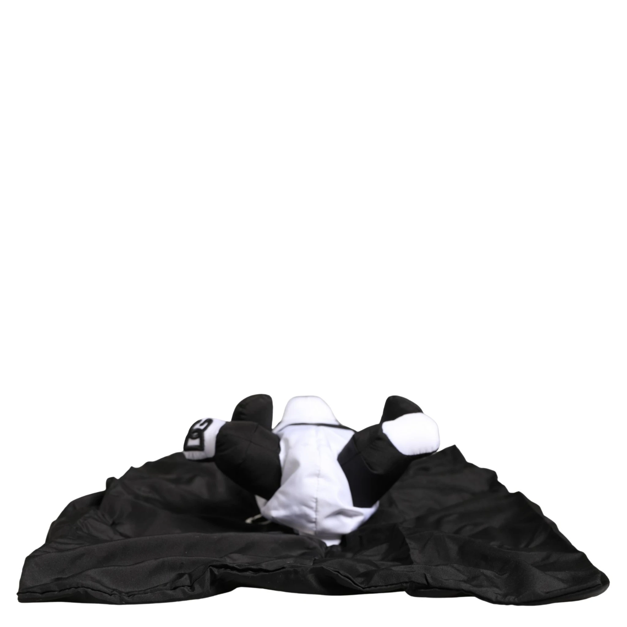 Men Black Polyester Panda Stuffed Ecobag Bag