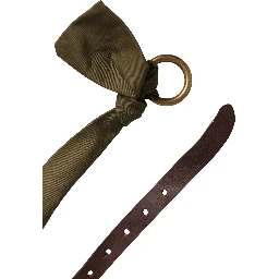 Army Green Cotton Round Buckle Waist Belt