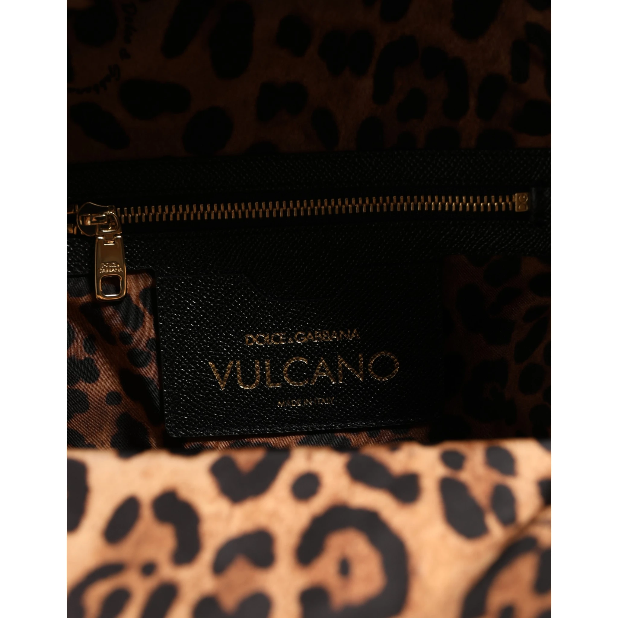 VULCANO Black Nylon #DGFAMILY Embellished Backpack Bag
