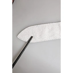 Women White Leather Embellished Wide Waist Cintura Belt