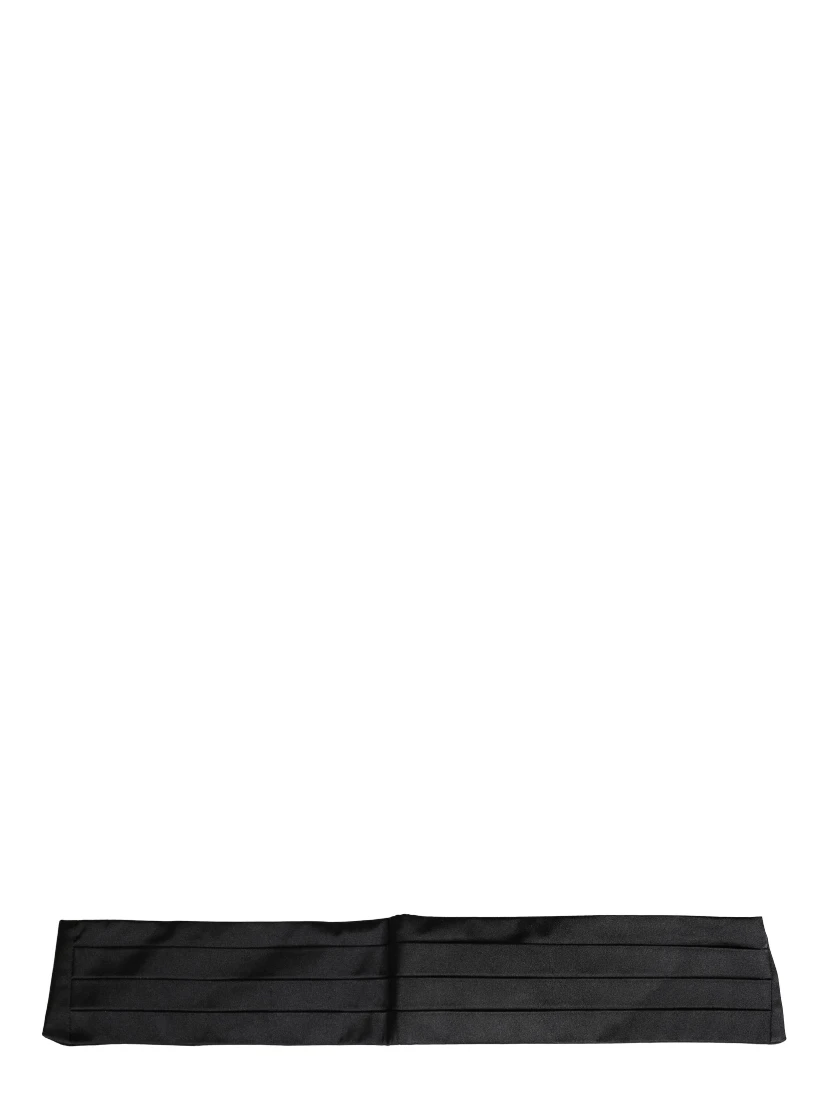 Black 100% Silk Women Wide Waist Cummerbund