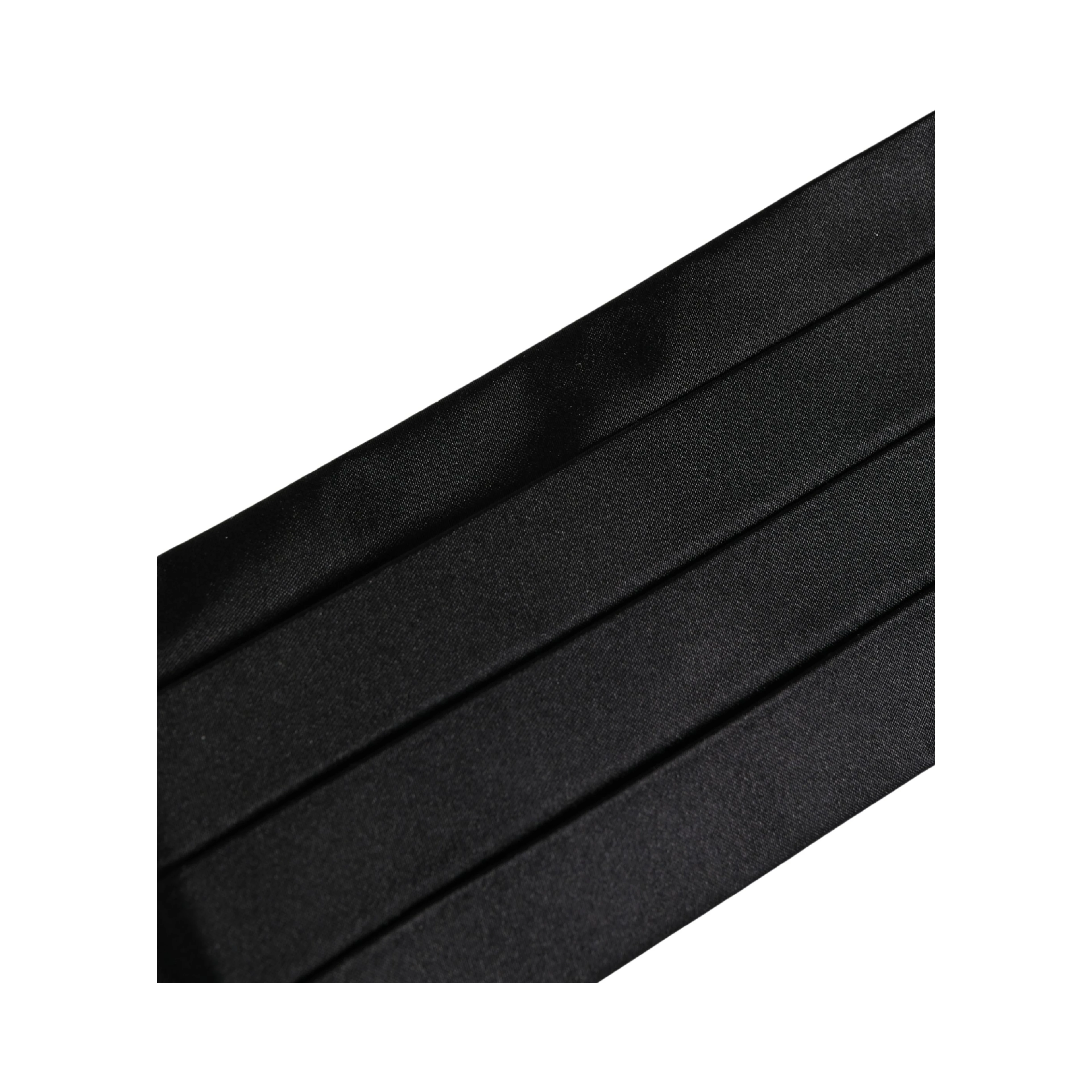 Black 100% Silk Women Wide Waist Cummerbund