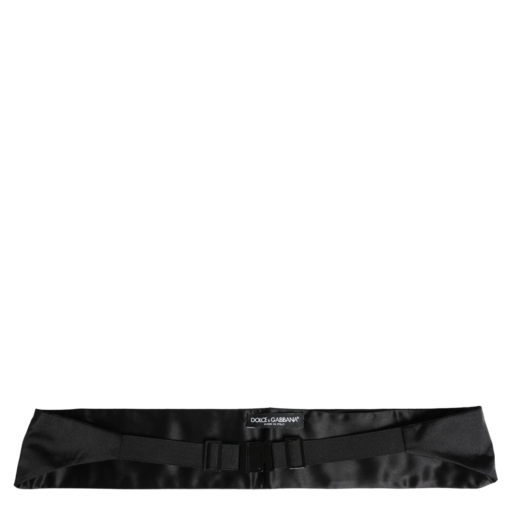 Black 100% Silk Women Wide Waist Cummerbund