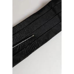 Black 100% Silk Women Wide Waist Cummerbund