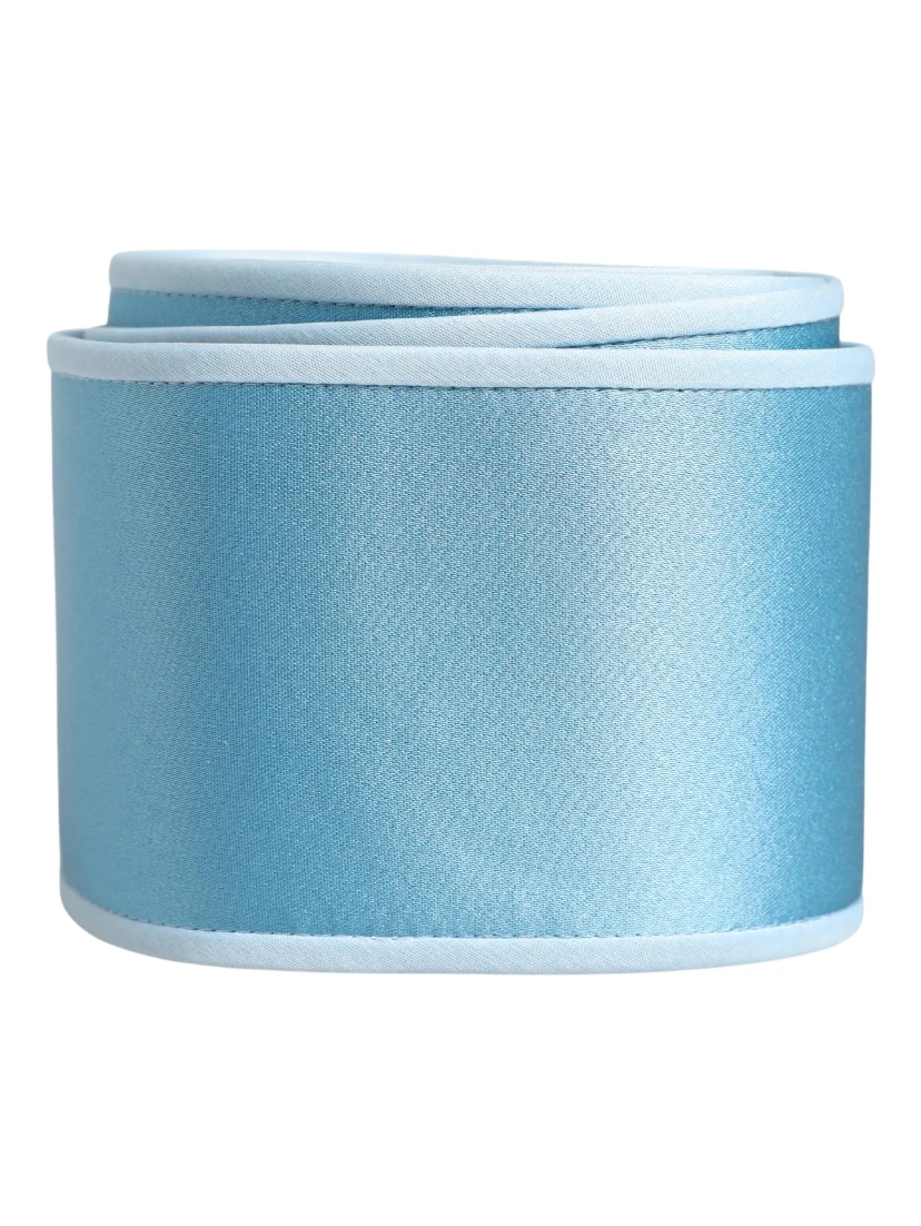 Light Blue Silk Satin Waist Women Cintura Belt