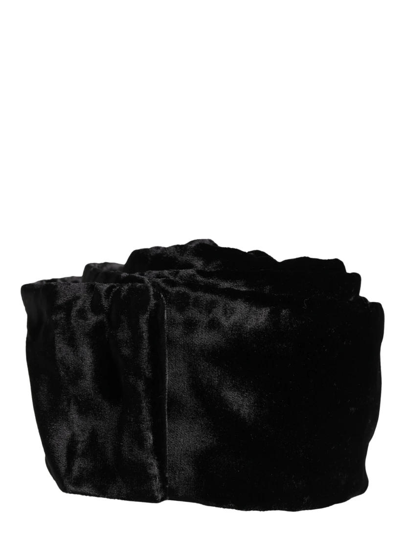Black Viscose Satin Waist Women Cintura Belt