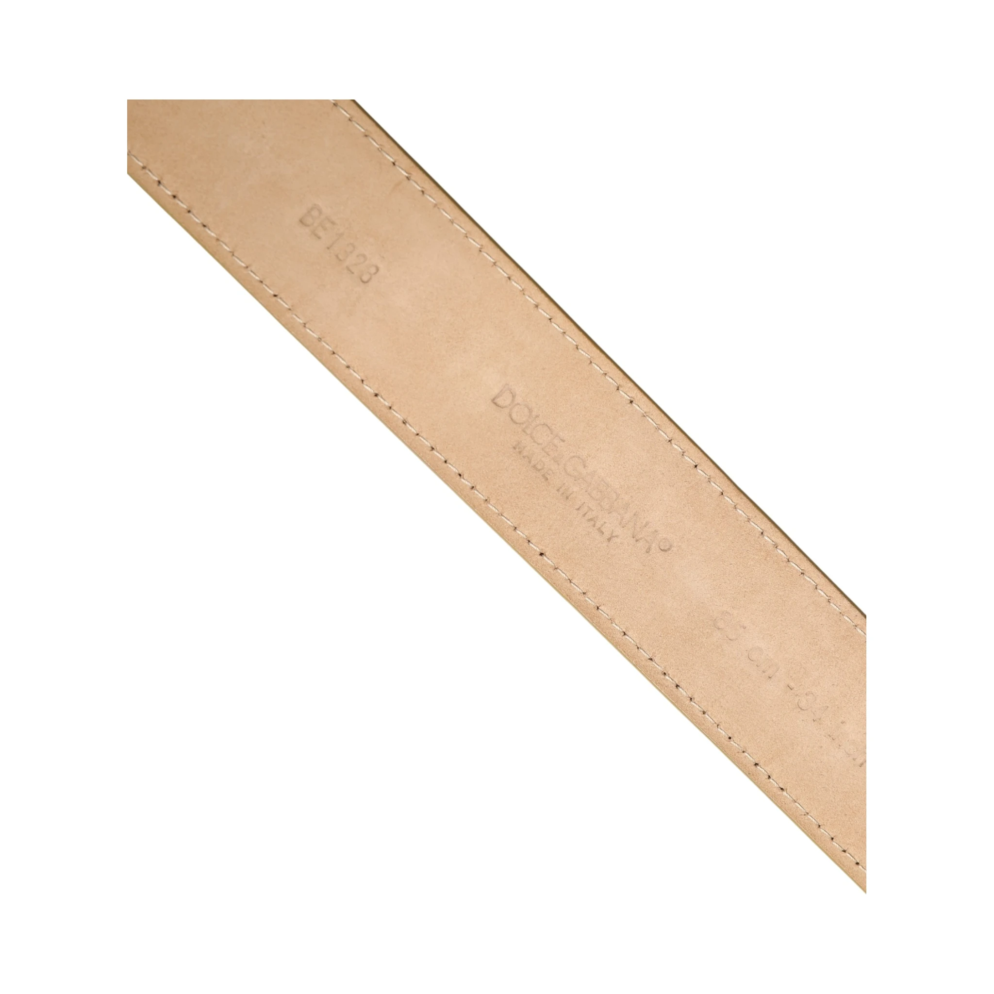 Gold Leather Crystals Logo Metal Buckle Belt